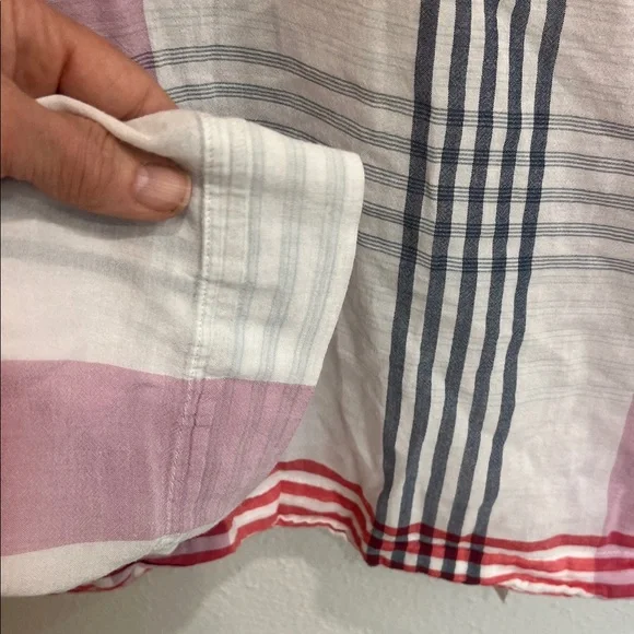 Cloth & Stone Multicolor Plaid Blouse SZ Med - Picture 4 of 5